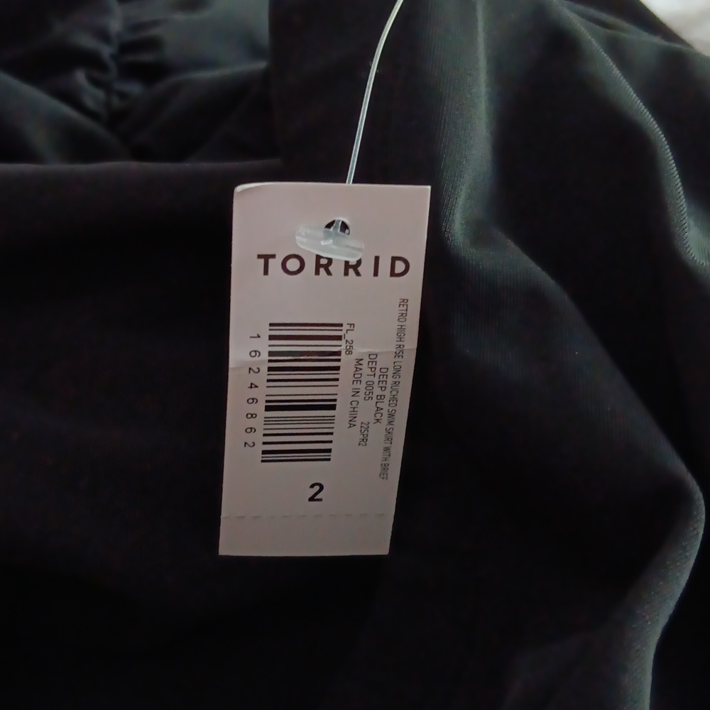Torrid Black Ruched Swim Skirt - Picture 5 of 5